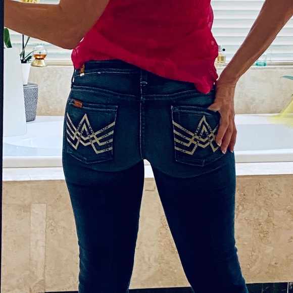 7 For All Mankind Studded A Pocket Bootcut Jeans - Picture 10 of 16